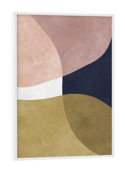 Poster mit weißem Rahmen "Formen mit Ausdruck D" artboxONE - Abstrakt,Geometrie