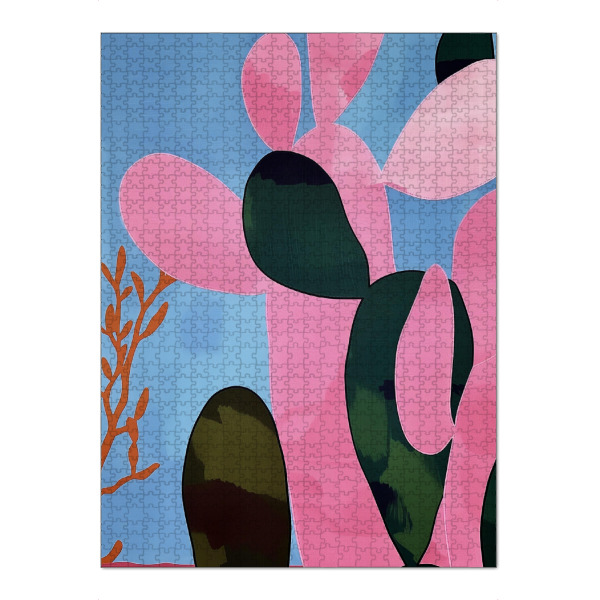 Puzzle Ravensburger "Kaktus - Liebe" artboxONE - Natur,Floral,Abstrakt
