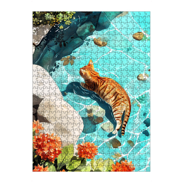 Puzzle Ravensburger "Katzenleben E" artboxONE - Tiere - Katze,Katzen,Kätzchen,Tiere,Haustier,Illustration,Grafik,Kunst - Bild katze