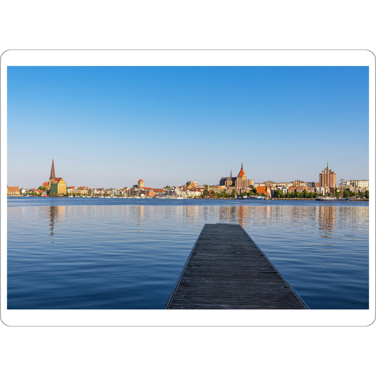 Tischset "Steg auf der Warnow in Rostock" artboxONE - Städte,Natur,Reise,Architektur