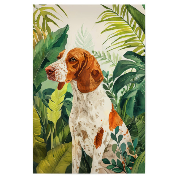 Poster "Hundeleben E" artboxONE - Floral,Tiere - Hund,Hunde,Tiere,Haustier,Illustration,Grafik,Kunst