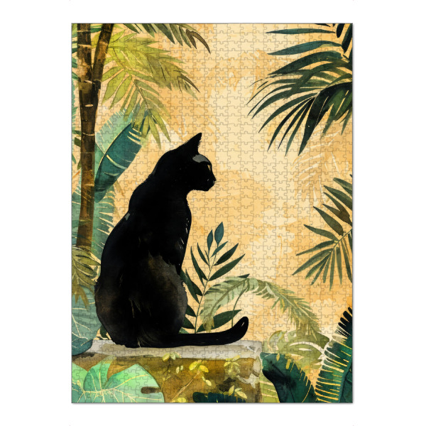 Puzzle Ravensburger "Katzenleben D" artboxONE - Floral,Tiere - Katze,Katzen,Kätzchen,Tiere,Haustier,Illustration,Grafik,Kunst - Bild katze