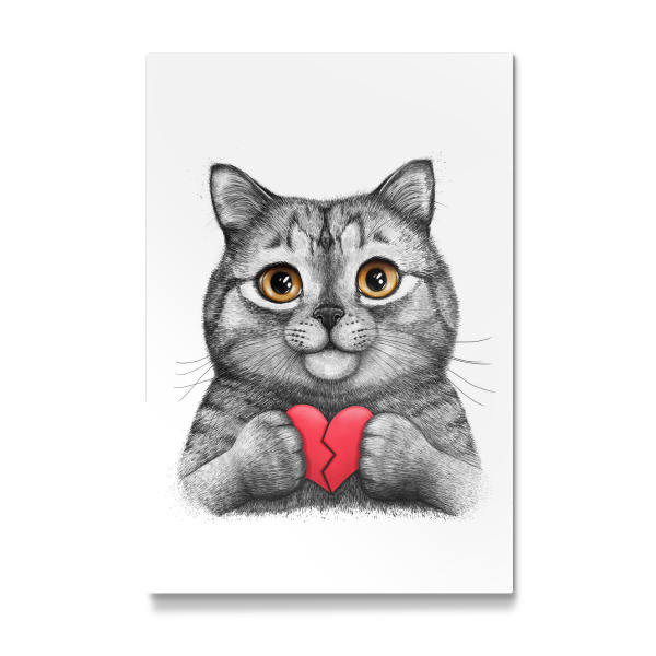 Galerie-Print "Katze mit Liebe" 30x20 cm artboxONE