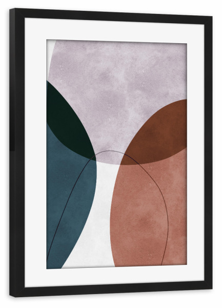 Poster mit Rahmen schwarz "Formen mit Ausdruck B" artboxONE - Abstrakt,Geometrie