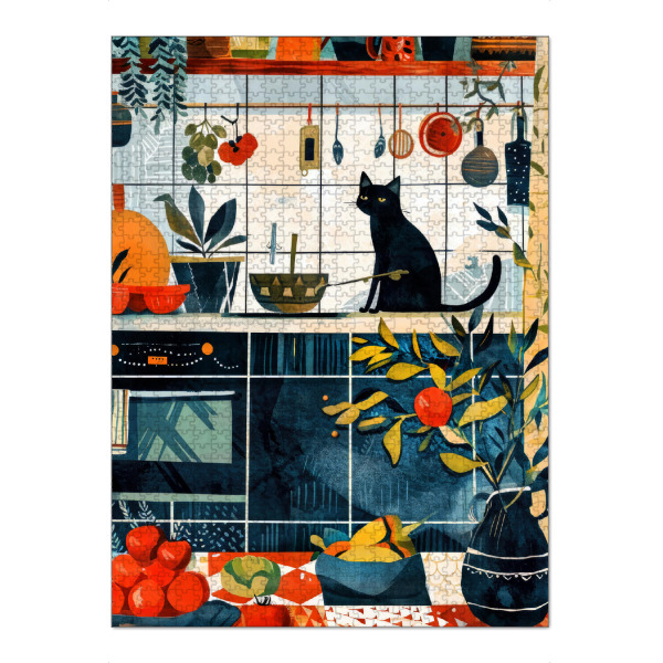 Puzzle Ravensburger "Katzenleben F" artboxONE - Tiere - Katze,Katzen,Kätzchen,Tiere,Haustier,Illustration,Grafik,Kunst - Bild katze
