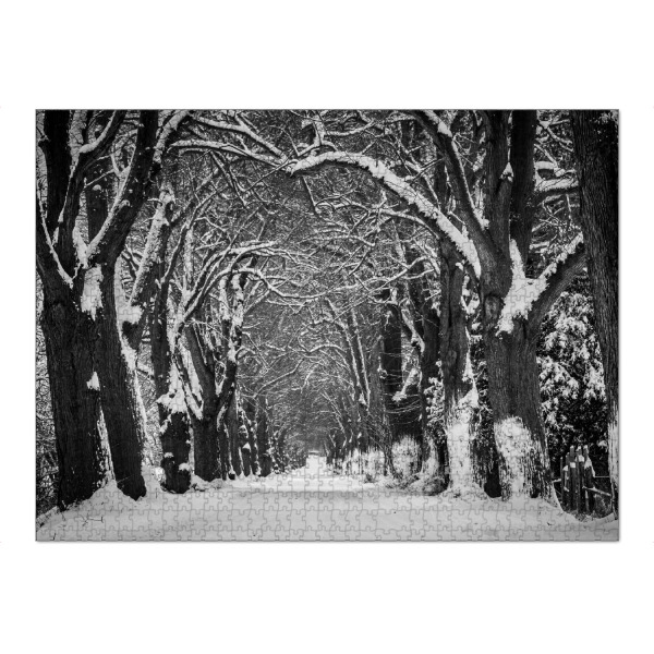 Puzzle Ravensburger "Die Lindenallee in Herleshausen" artboxONE - Natur,Weihnachten