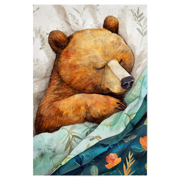Poster 30x20 cm "Bärenleben A" artboxONE - Für Kinder,Tiere - Bär,Tiere,Haustier,Illustration,Grafik,Kunst