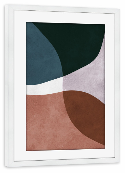 Poster mit Rahmen weiß "Formen mit Ausdruck P" artboxONE - Abstrakt,Geometrie