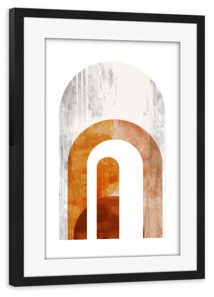 Poster mit Rahmen schwarz "Abstrakter Boho B" artboxONE - Abstrakt,Geometrie