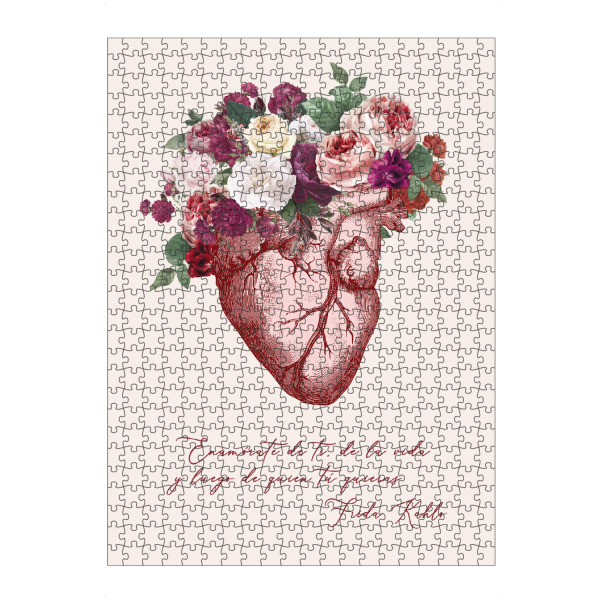 Puzzle Ravensburger "Liebesanatomie – Fridas Weisheit" artboxONE - Floral,Liebe