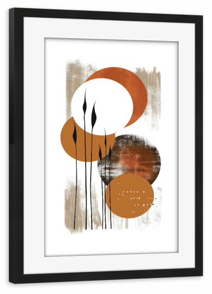 Poster mit Rahmen schwarz "Abstrakter Boho E" artboxONE - Abstrakt,Geometrie