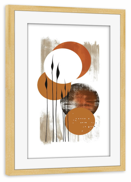 Poster mit Rahmen kiefer "Abstrakter Boho E" artboxONE - Abstrakt,Geometrie