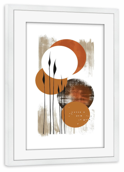 Poster mit Rahmen weiß "Abstrakter Boho E" artboxONE - Abstrakt,Geometrie