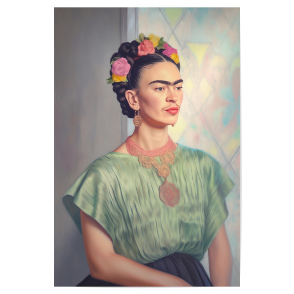 Poster 30x20 cm "Elegante Frida" artboxONE - Floral,Menschen,Fashion