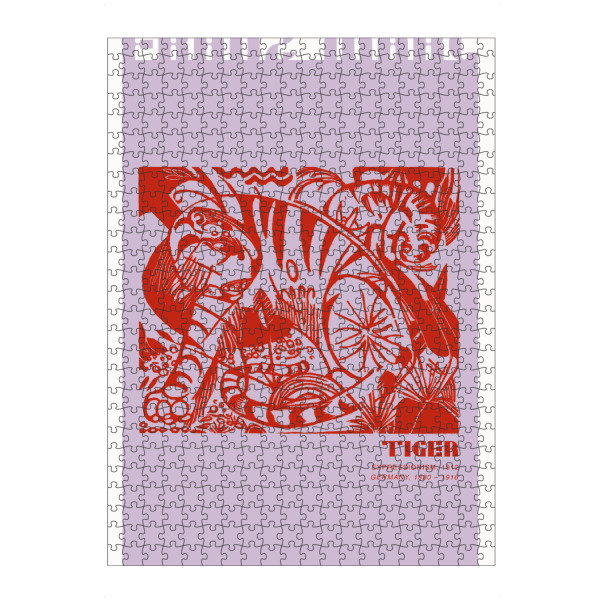 Puzzle Ravensburger "Marc - Tiger - Violett" artboxONE - Typografie,Natur,Tiere