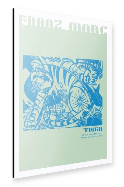 Alu-Dibond "Marc - Tiger - Grün" 30x20 cm artboxONE