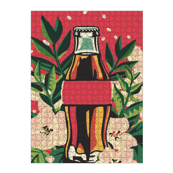 artboxONE Puzzle "Soda floral illustration" artboxONE - Floral,Abstrakt - Illustration,Coca cola,Floral,Flowers,Fantasy,Magical