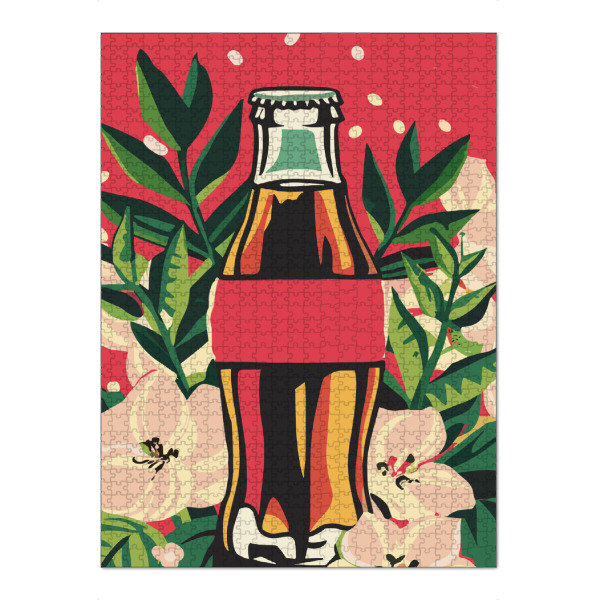 Puzzle Ravensburger "Soda floral illustration" artboxONE - Floral,Abstrakt - Illustration,Coca cola,Floral,Flowers,Fantasy,Magical