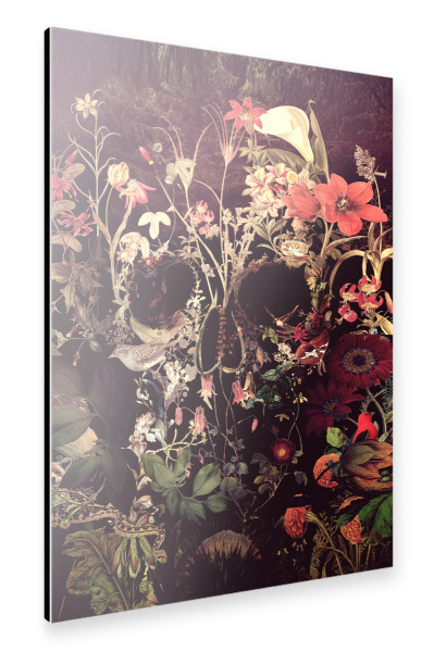 Alu-Dibond "Blütenschädel" 30x20 cm artboxONE