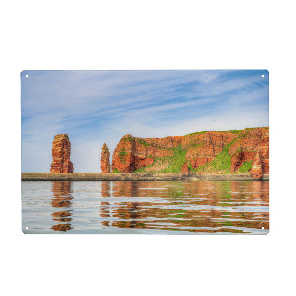Metall Poster "Helgoland Lange Anna und Klippen" artboxONE - Reise,Musik,Reise / Strand und Meer