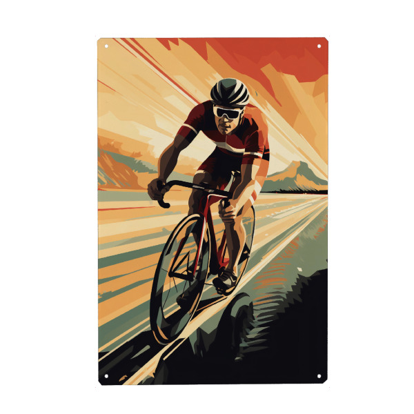 Holzbild "Triathlon Vintage Retro 2 (matart)" artboxONE - Sport