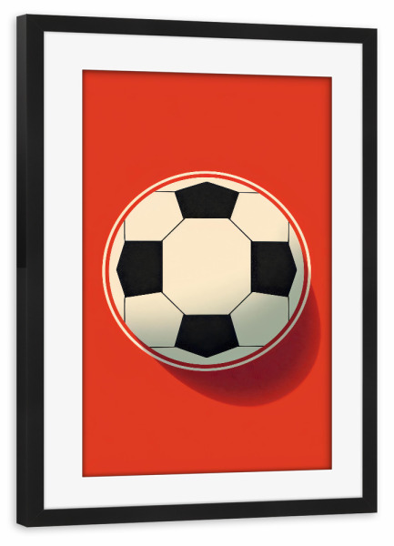 Poster mit Rahmen schwarz "Football Vintage Retro 3 (matart)" artboxONE - Sport / Fußball