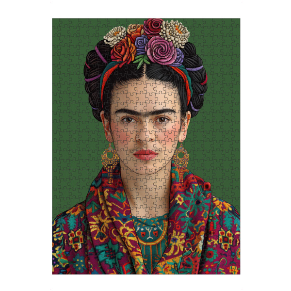 Puzzle Ravensburger "Frida Klassisch-Elegant-grün" artboxONE - Floral,Menschen,Fashion