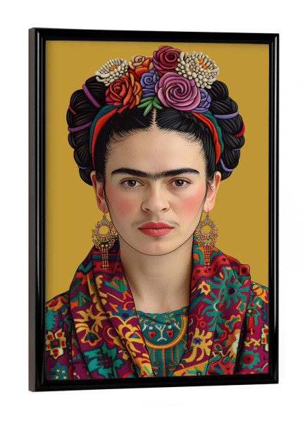 Poster mit schwarzem Rahmen "Frida Klassisch-Elegant" artboxONE - Floral,Menschen,Fashion