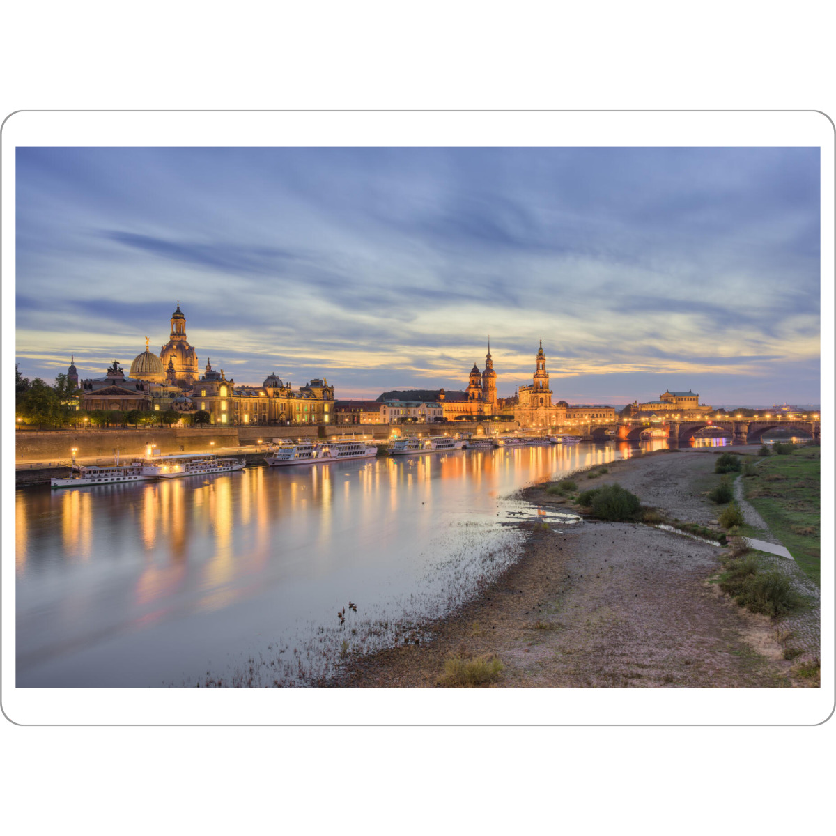 Tischset "Dresden Skyline am Abend" artboxONE - Reise,Architektur,Städte / Dresden