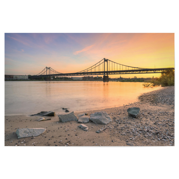 Poster 30x20 cm "Rheinbrücke in Krefeld-Uerdingen" artboxONE - Städte,Reise,Architektur