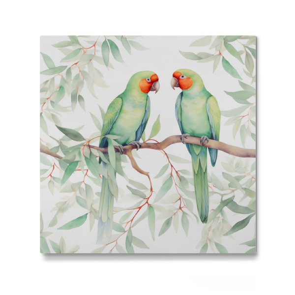 Galerie-Print "Liebesvögel-pastell" 30x30 cm artboxONE