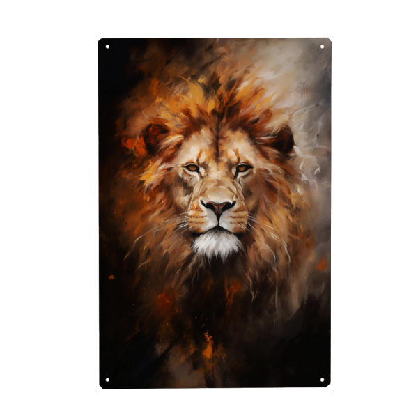 Holzbild "Lion Abstract (matart)" artboxONE - Tiere - Löwe,Löwen,Tier,Tiere,Natur,Wild,Tierwelt,Abstrakt,Kunst