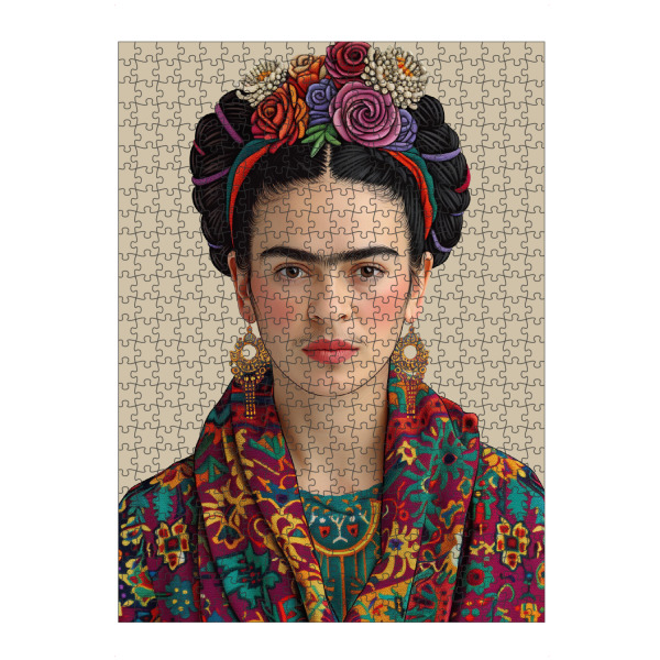 Puzzle Ravensburger "Frida Klassisch-Elegant-beige" artboxONE - Floral,Menschen,Fashion
