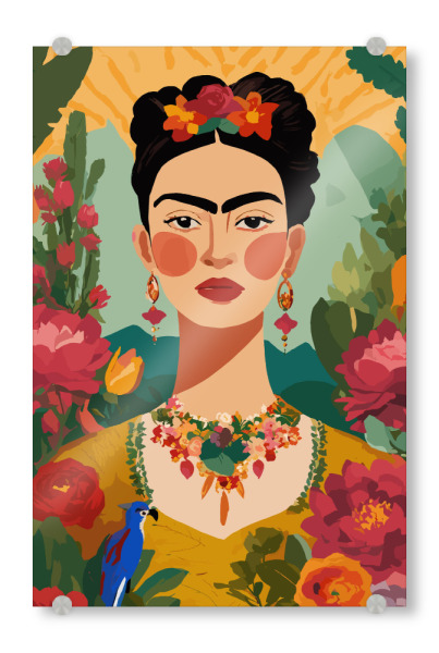 Acrylglasbild "Frida kahlo illustration" artboxONE - Menschen,Liebe