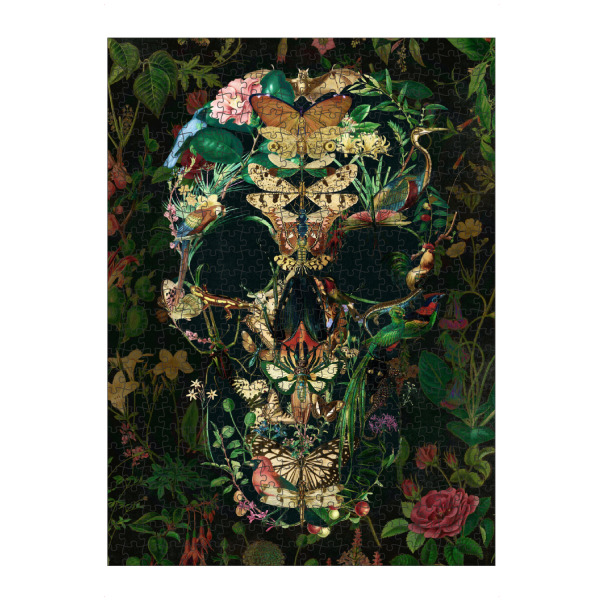 artboxONE Puzzle "Papillon-Schädel" artboxONE - Natur,Floral,Fiktion,Halloween
