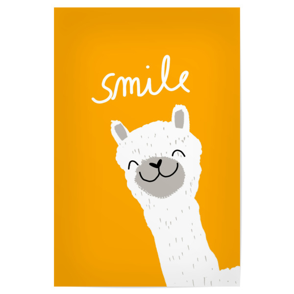Poster "Smile Alpaka" artboxONE - Für Kinder,Tiere