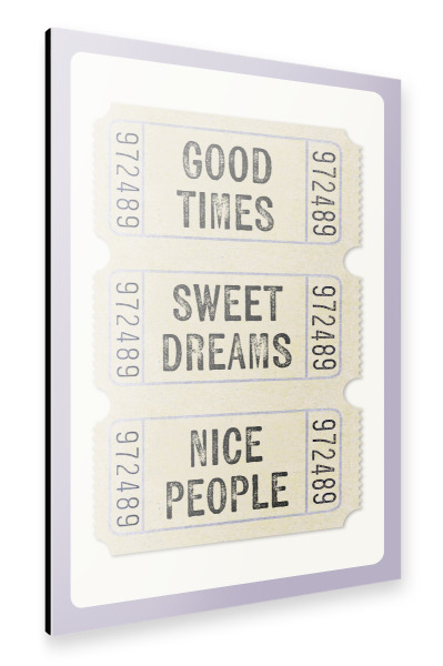 Alu-Dibond "Malou Studio-Kino Good Times Lila" 30x20 cm artboxONE