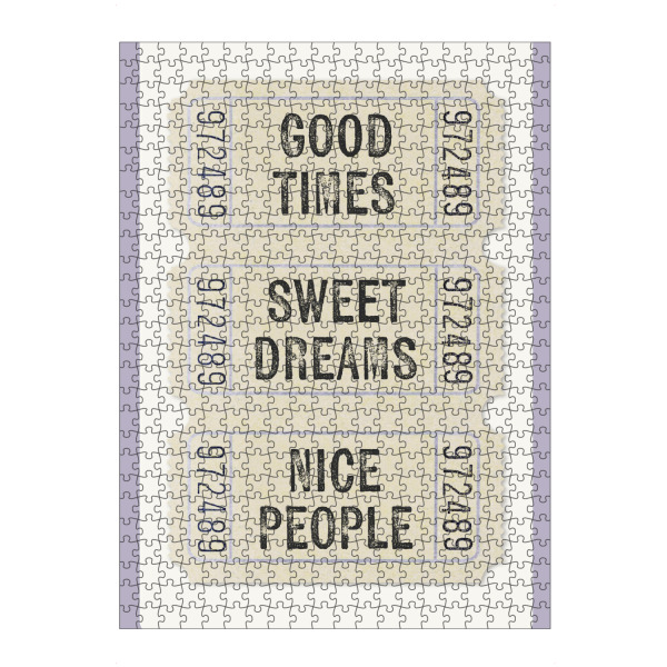 Puzzle Ravensburger "Malou Studio-Kino Good Times Lila" artboxONE - Typografie,Film