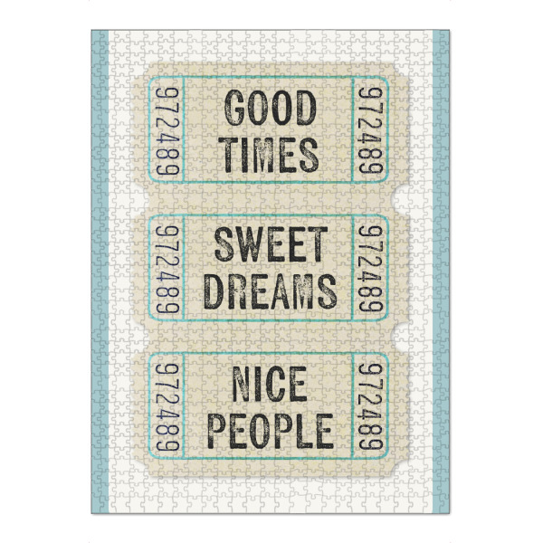 Puzzle Ravensburger "Malou Studio-Kino Good Times blau" artboxONE - Typografie,Film