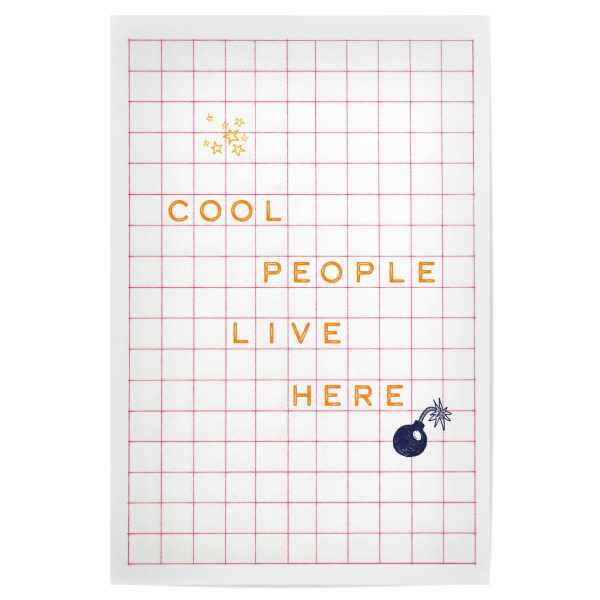 Poster 30x20 cm "Malou Studio - Cool People pink" artboxONE - Typografie,Menschen,Geometrie