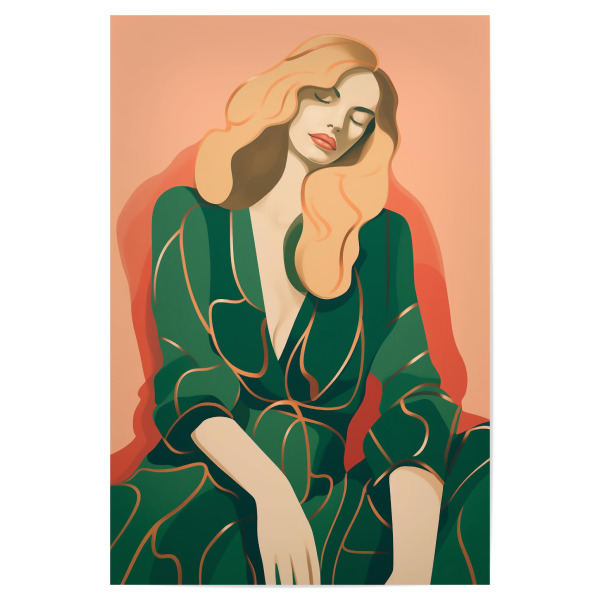 Poster "Feminine ruhe Pause" artboxONE - Menschen,Fashion