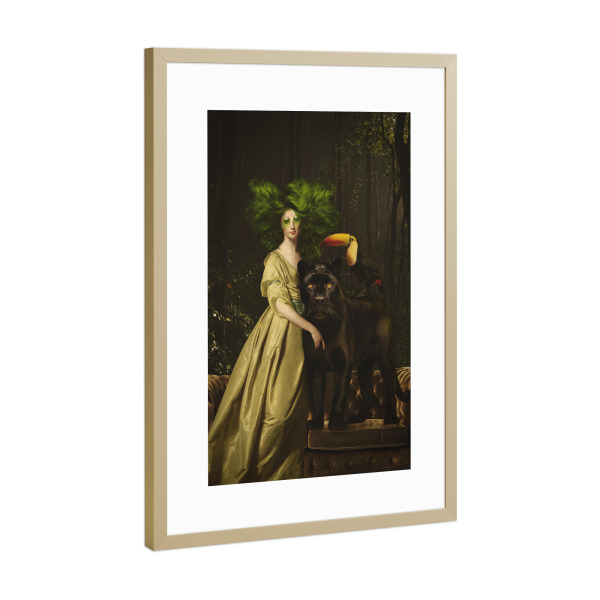 Poster mit Rahmen Gold "Willkommen im Dschungel von TAS" artboxONE - Natur,Tiere,Abstrakt