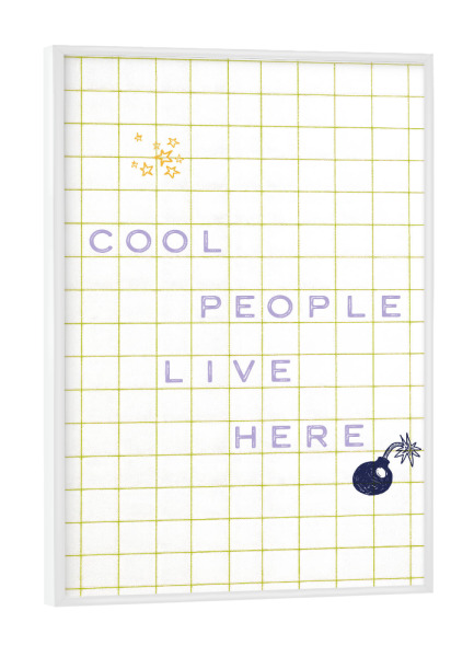 Poster mit weißem Rahmen "Malou Studio - Cool People grün" artboxONE - Typografie,Menschen,Geometrie