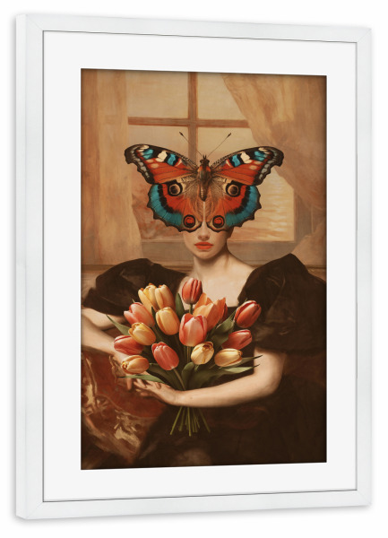 Poster mit Rahmen weiß "Floral Home von TAS" artboxONE - Natur,Floral,Tiere
