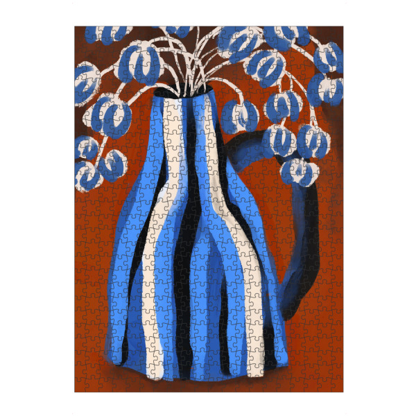 Puzzle Ravensburger "Gestreifte Vase" artboxONE - Floral,Abstrakt,Für Mama