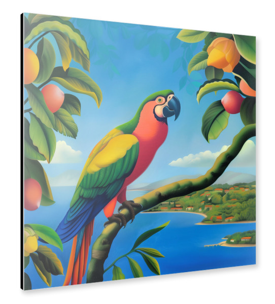 Alu-Dibond "Bunter Papagai" 30x30 cm artboxONE