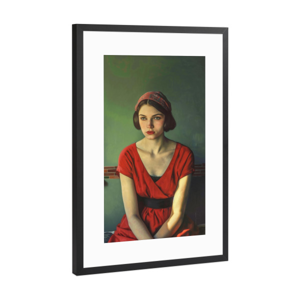 Poster mit Rahmen Schwarz (Metallic) "Einsames Stadtleben" artboxONE - Abstrakt,Menschen