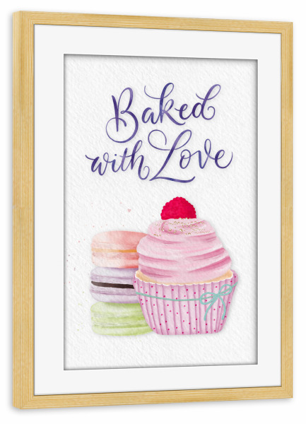 Poster mit Rahmen kiefer "Süßes für meinen Schatz" artboxONE - Essen & Trinken