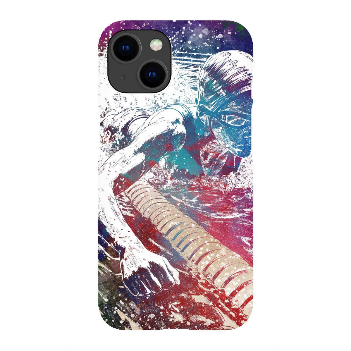 "Schwimmsport Kunst D"für iPhone - Premium-Case Handyhülle artboxONE