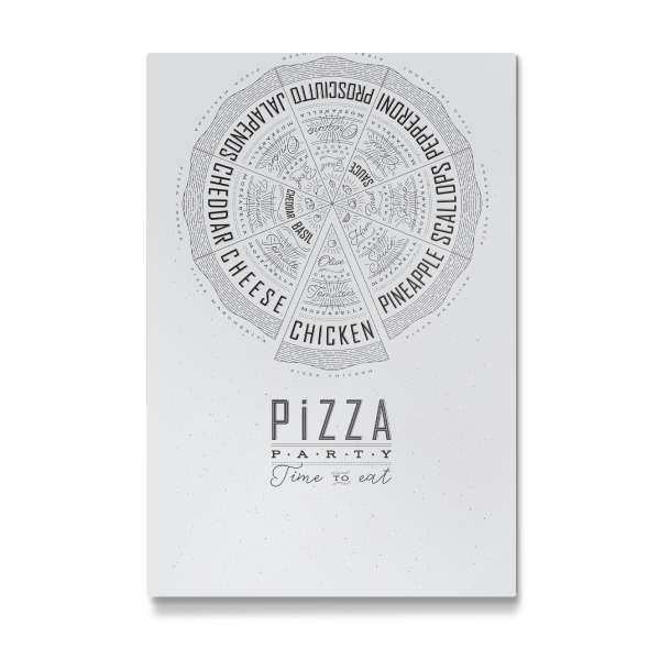 Galerie-Print "Illustration einer Pizza-Party" 30x20 cm artboxONE